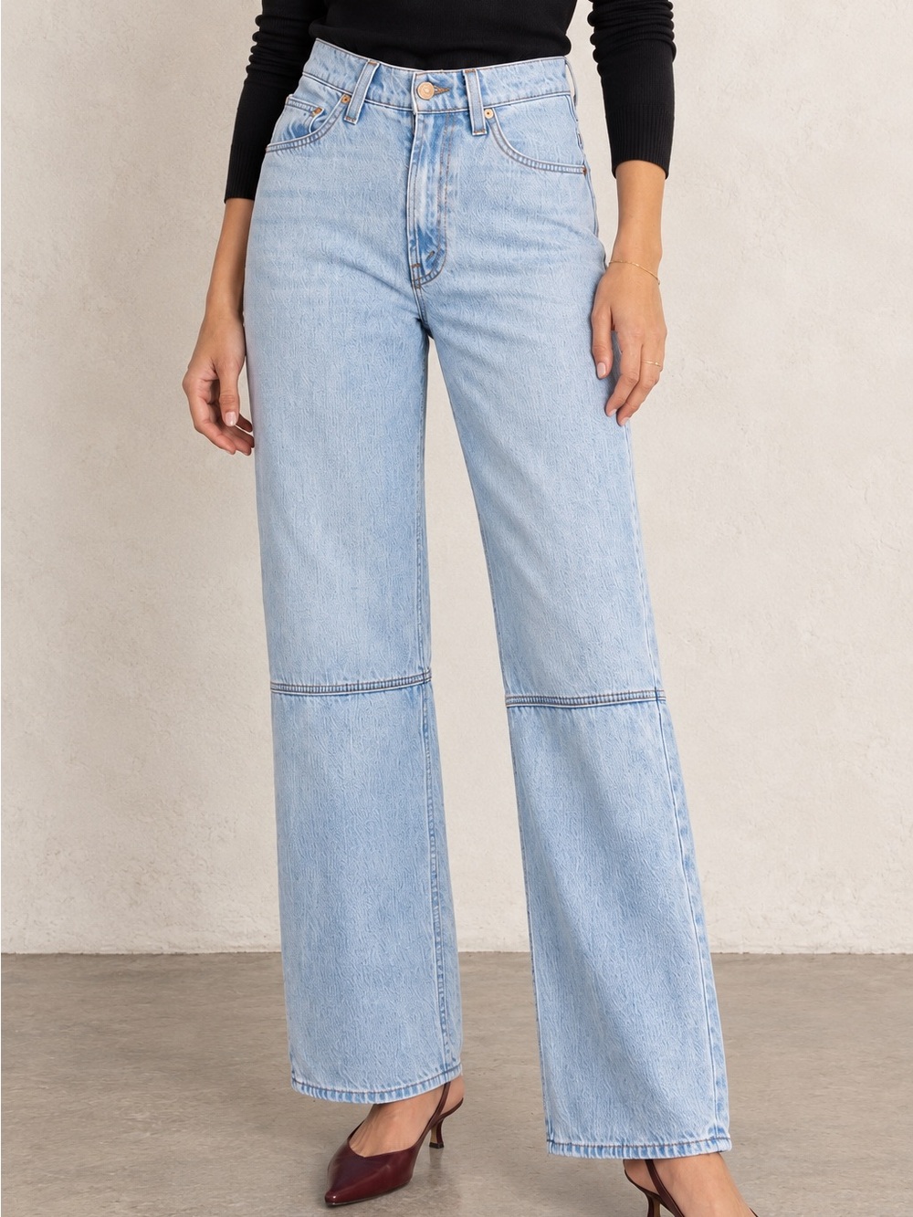 MOTHER Snacks Double Stack Seamed Ankle Jeans Just a Nibble 23
